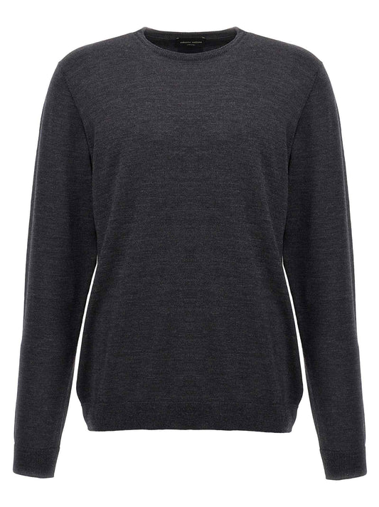 Gray Merino Wool Cardigan