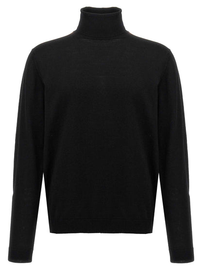 Black Merino Wool Cardigan
