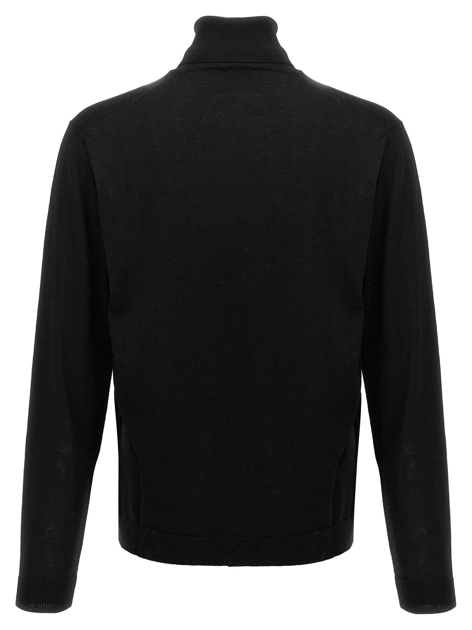 Black Merino Wool Cardigan