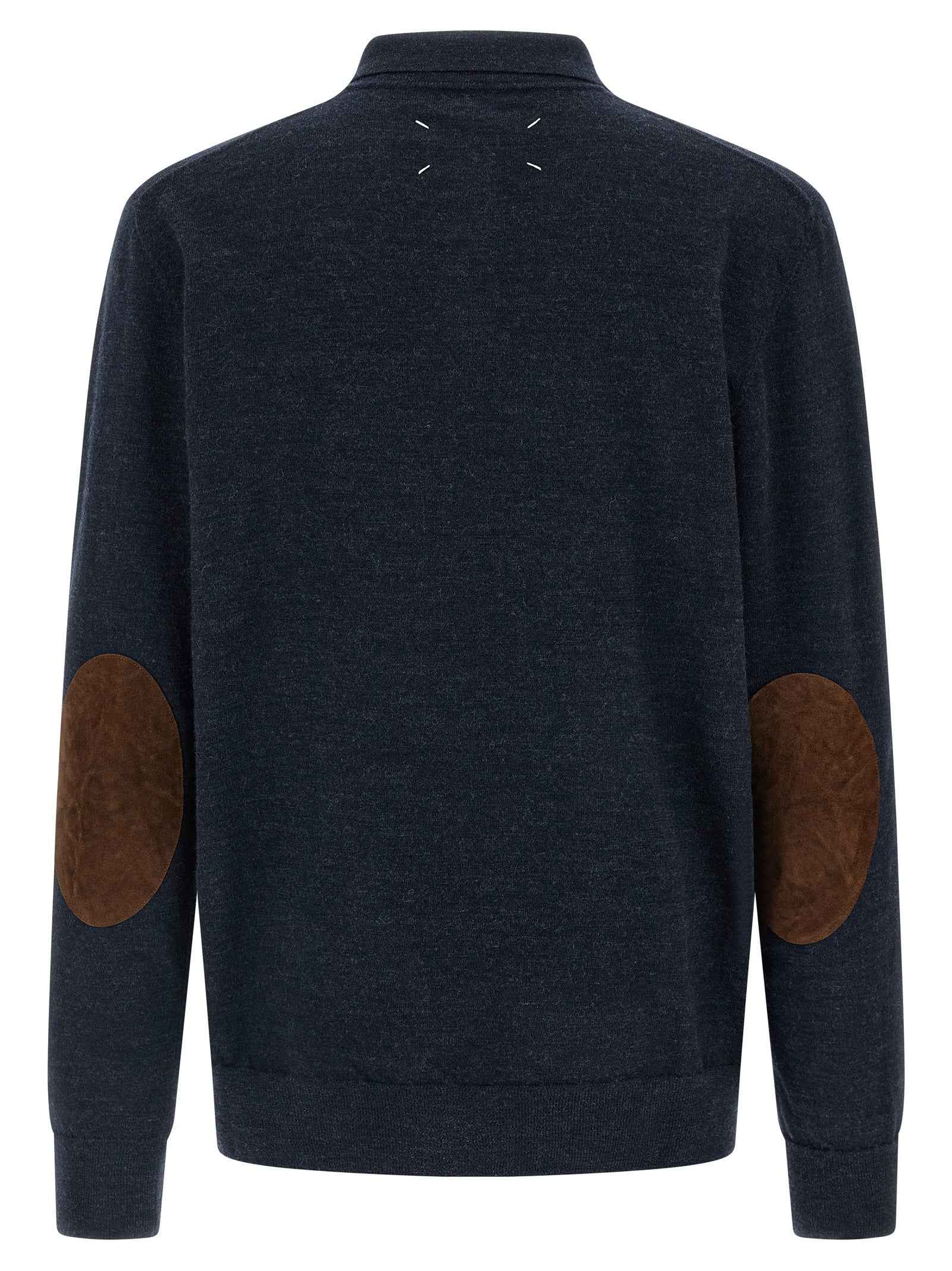 Blue Wool Polo Shirt