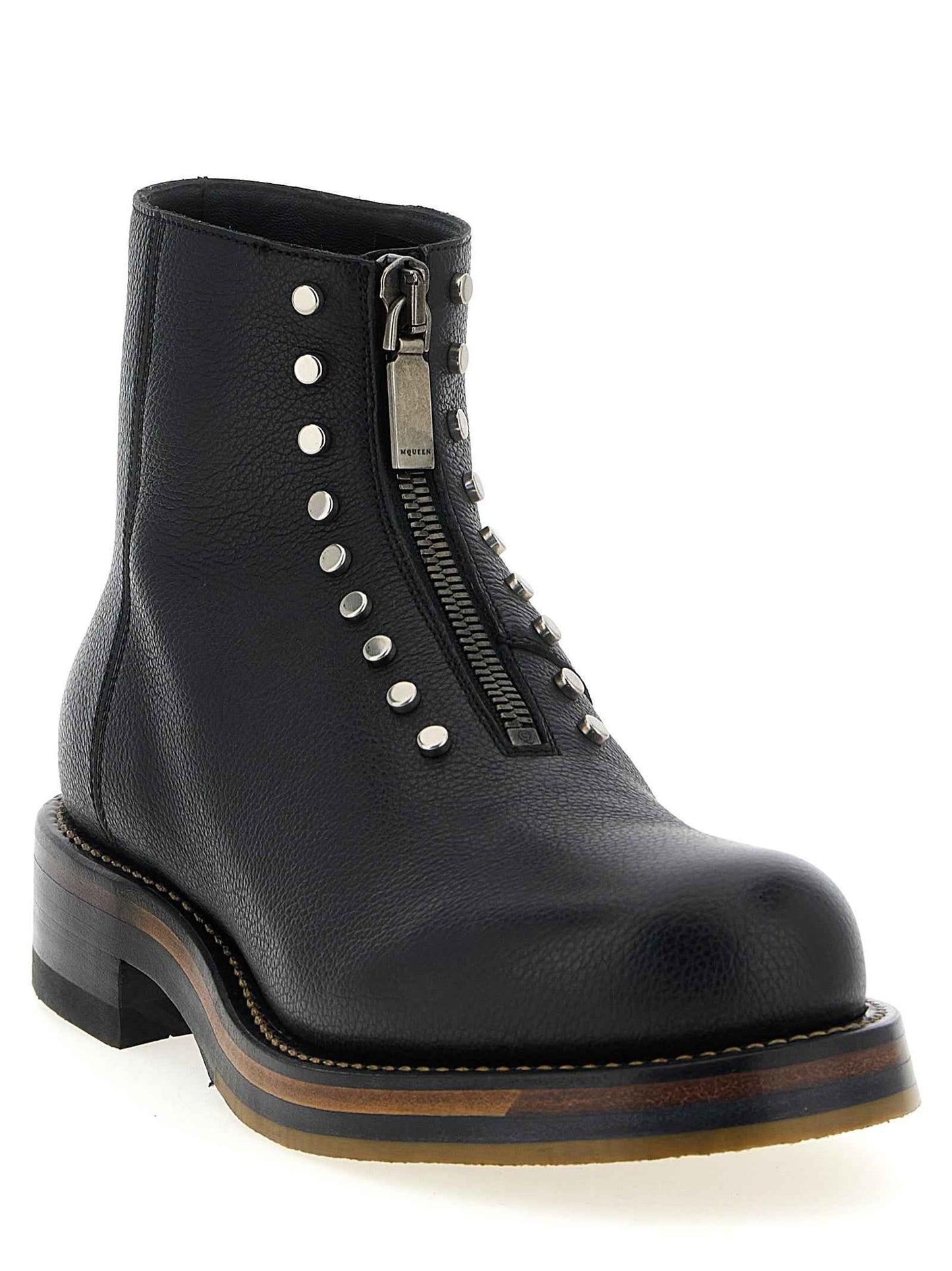 Black Calfskin Ankle Boots