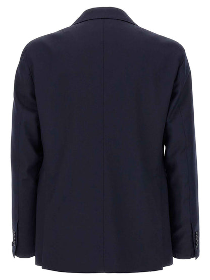 Blue Virgin Wool Two-Piece Suit