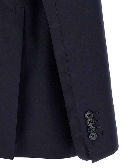 Blue Virgin Wool Two-Piece Suit