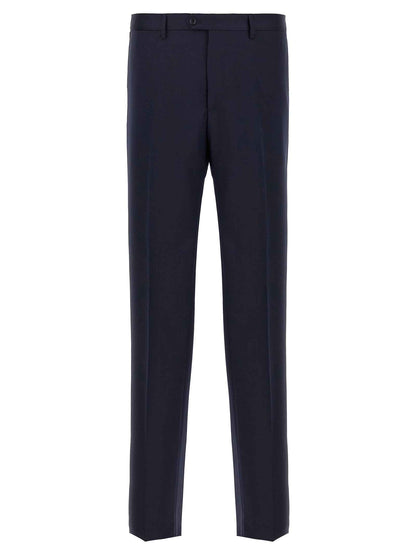 Blue Virgin Wool Two-Piece Suit