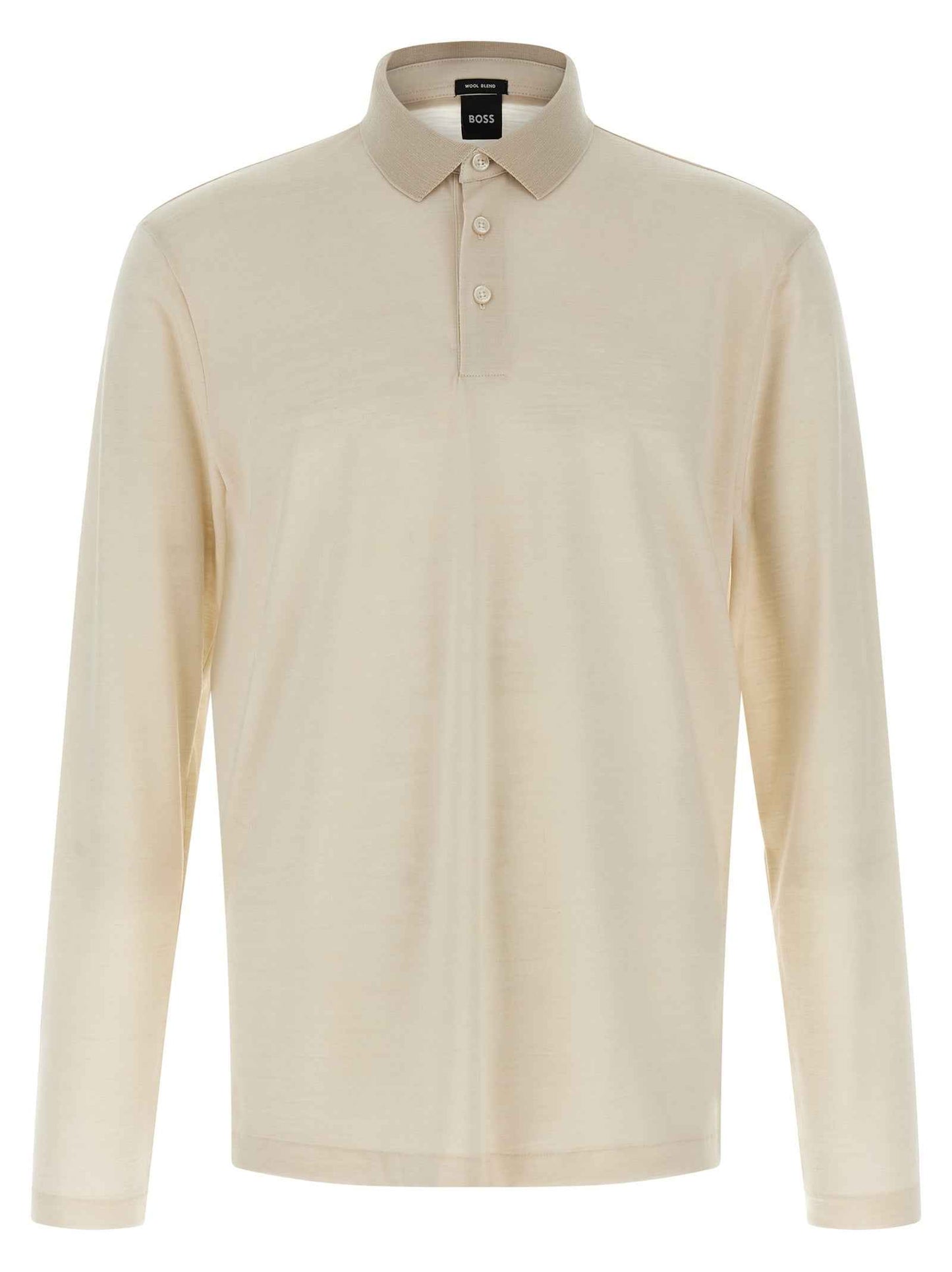 Beige Wool Polo Shirt