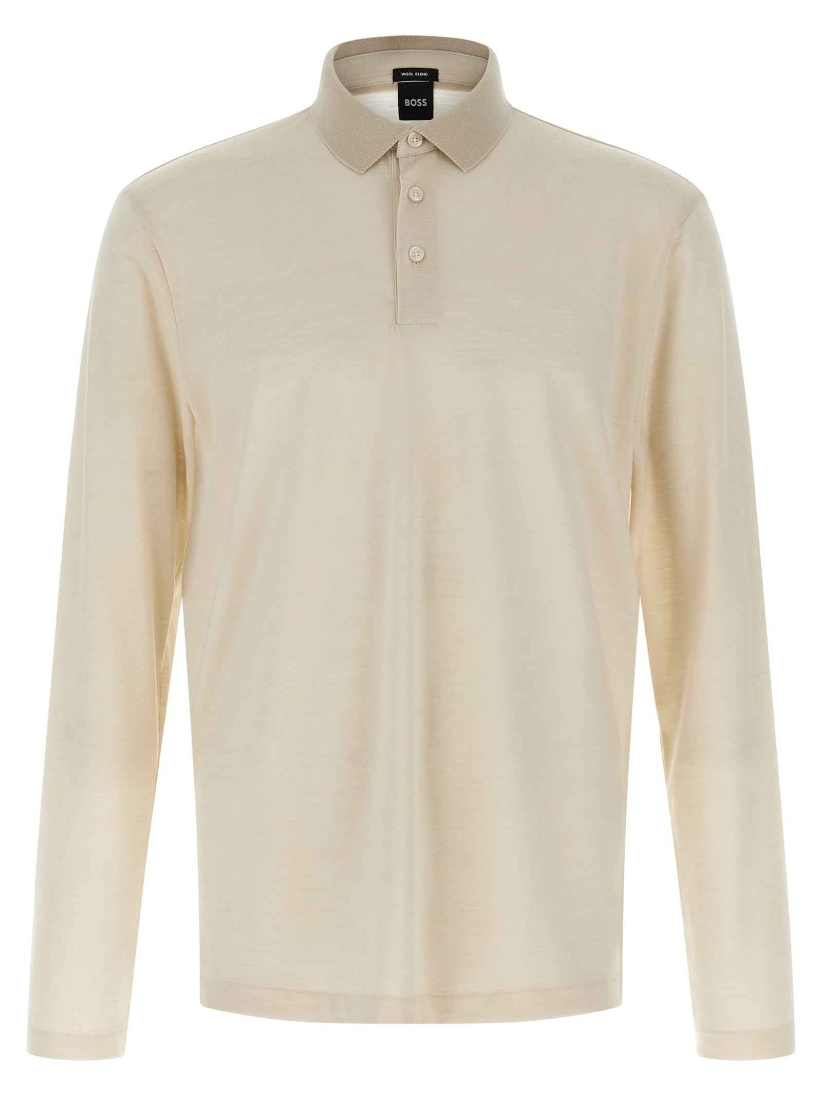 Beige Wool Polo Shirt