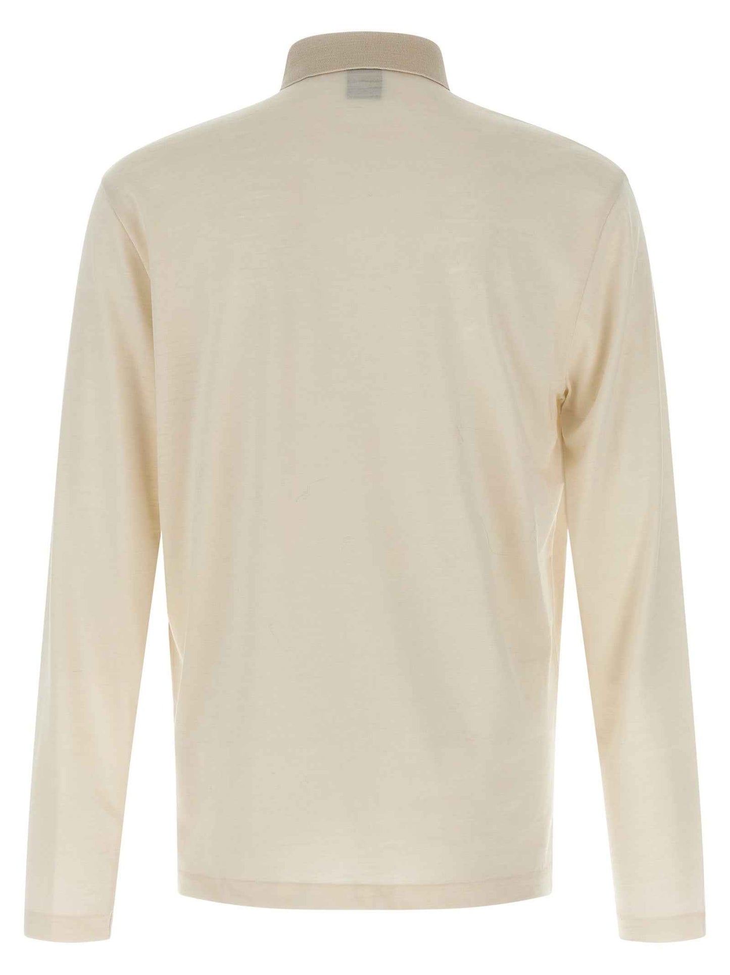Beige Wool Polo Shirt