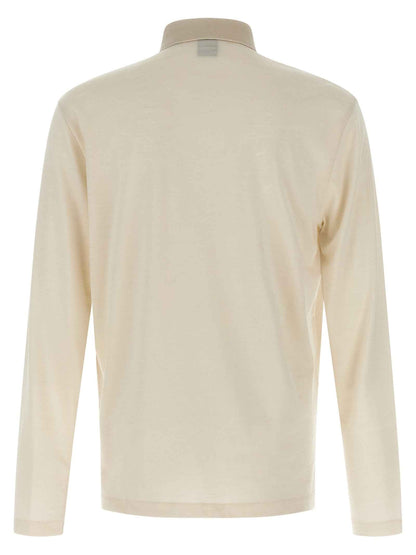 Beige Wool Polo Shirt