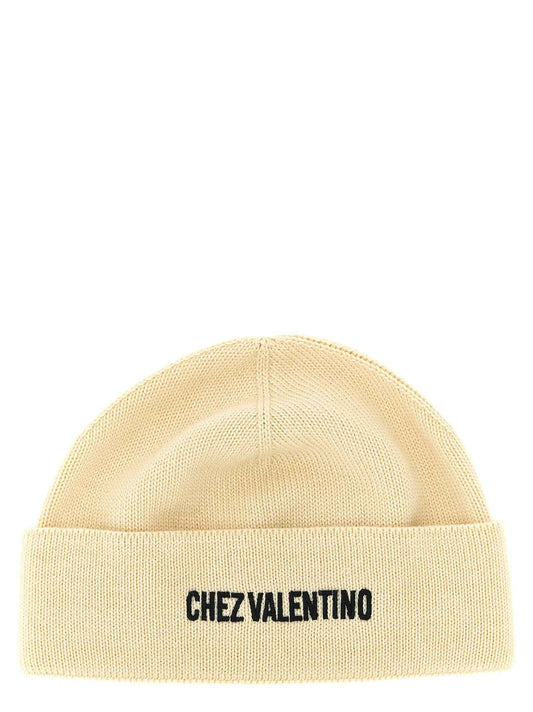 Beige Cotton Beanie
