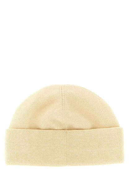 Beige Cotton Beanie