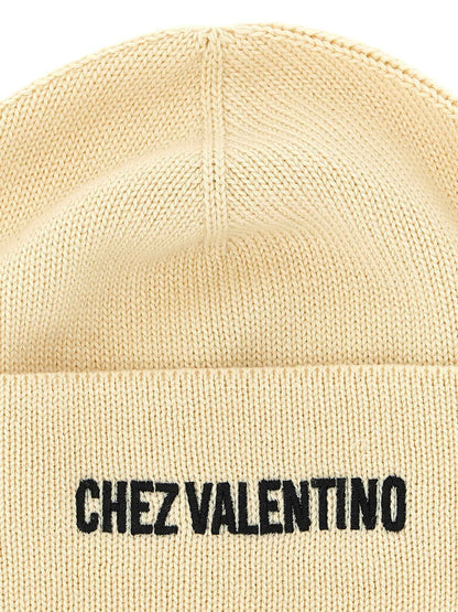 Beige Cotton Beanie