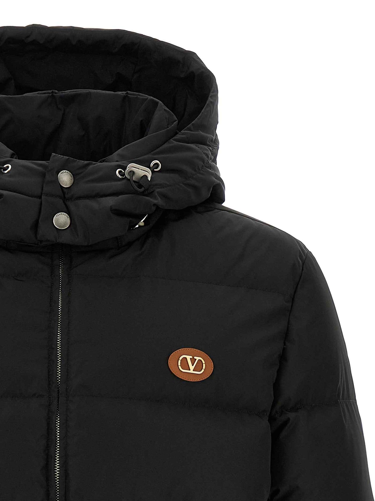 Black Polyamide Full-Length Jacket