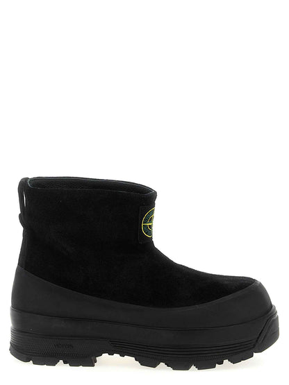 Black Rubber Ankle Boots