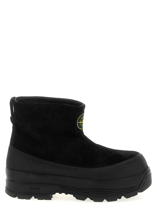 Black Rubber Ankle Boots