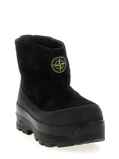 Black Rubber Ankle Boots