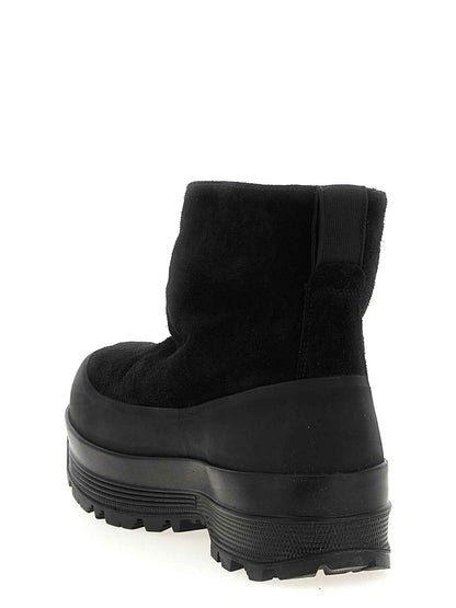 Black Rubber Ankle Boots