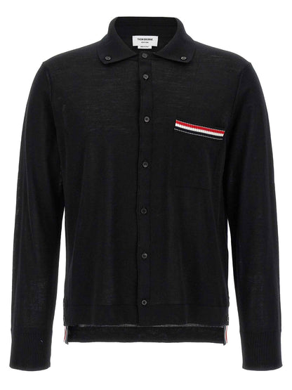Black Virgin Wool Cardigan