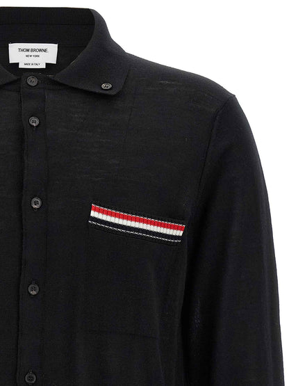 Black Virgin Wool Cardigan