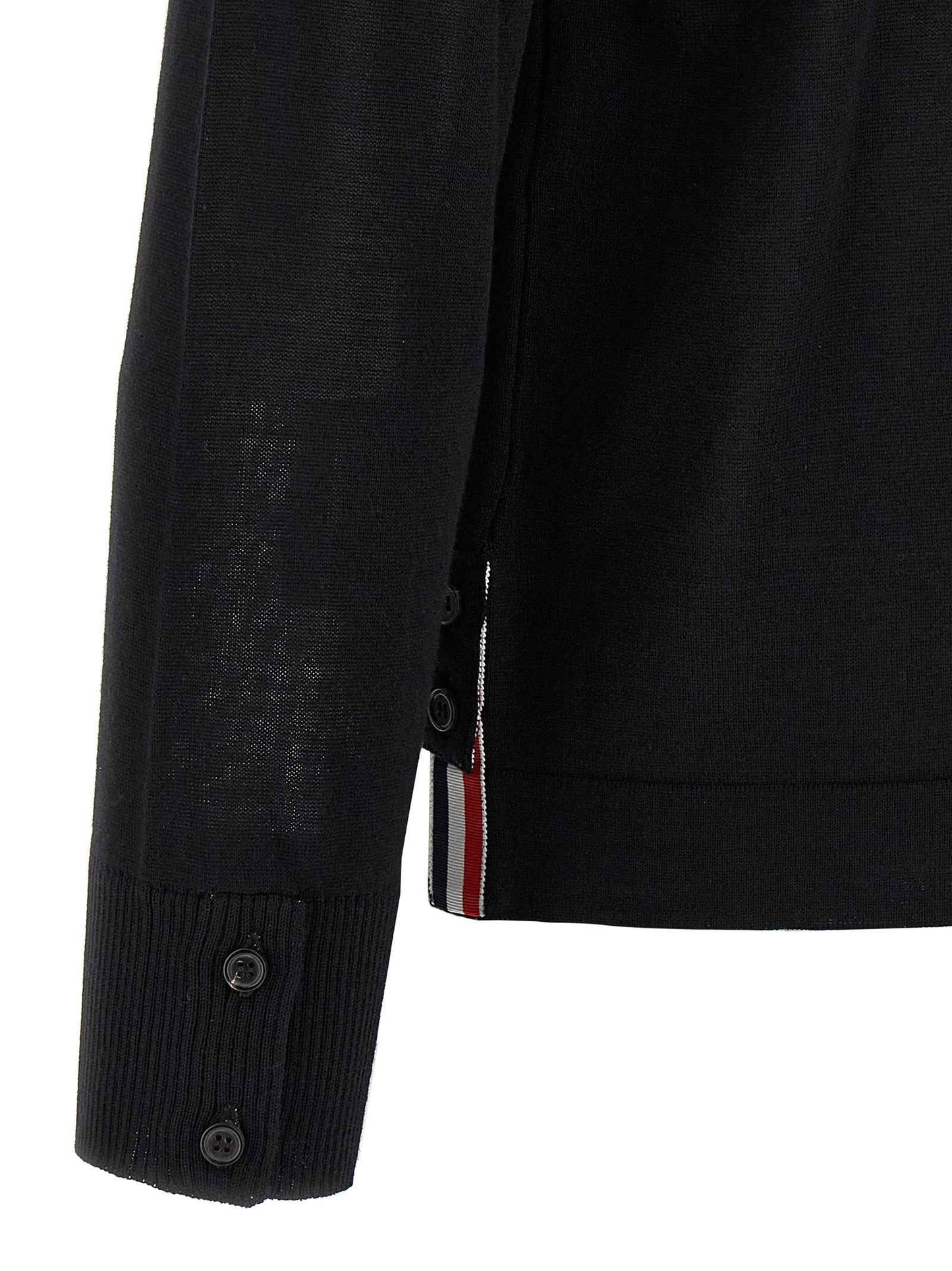 Black Virgin Wool Cardigan
