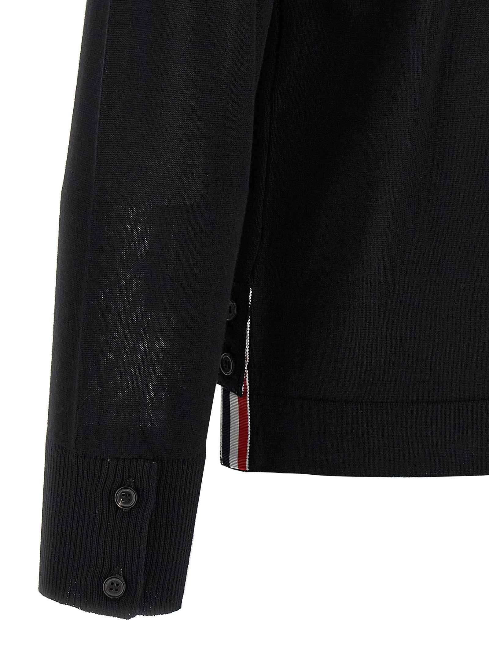 Black Virgin Wool Cardigan