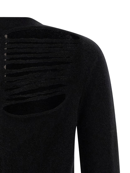 Black Wool Cardigan