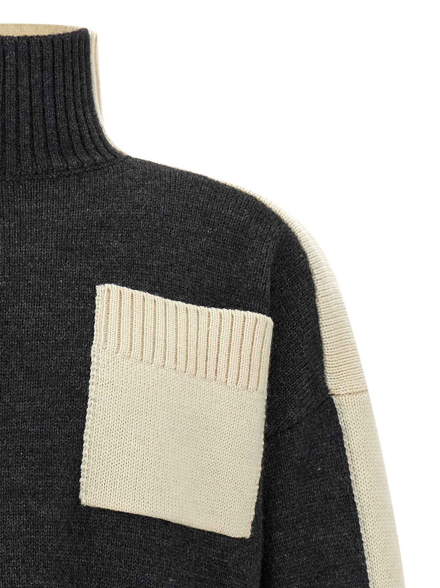 Gray Elastane Cardigan