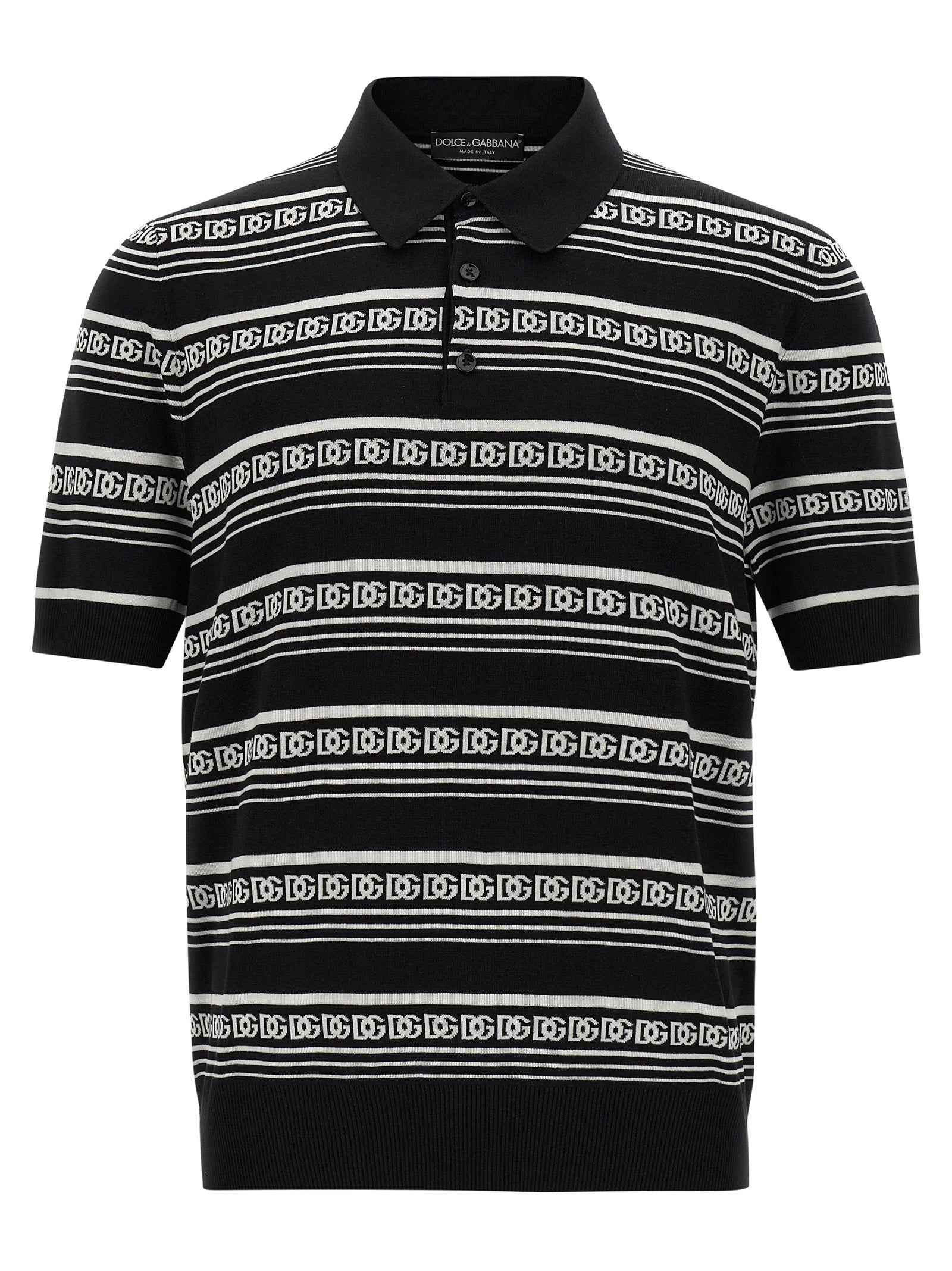 Bicolor Silk Polo Shirt