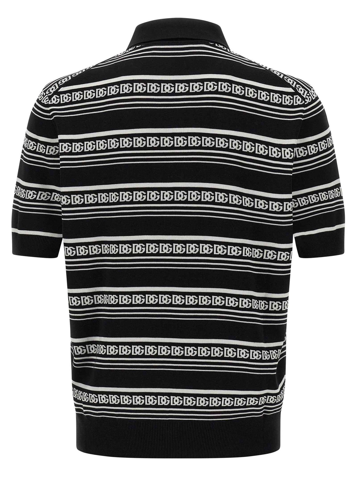 Bicolor Silk Polo Shirt