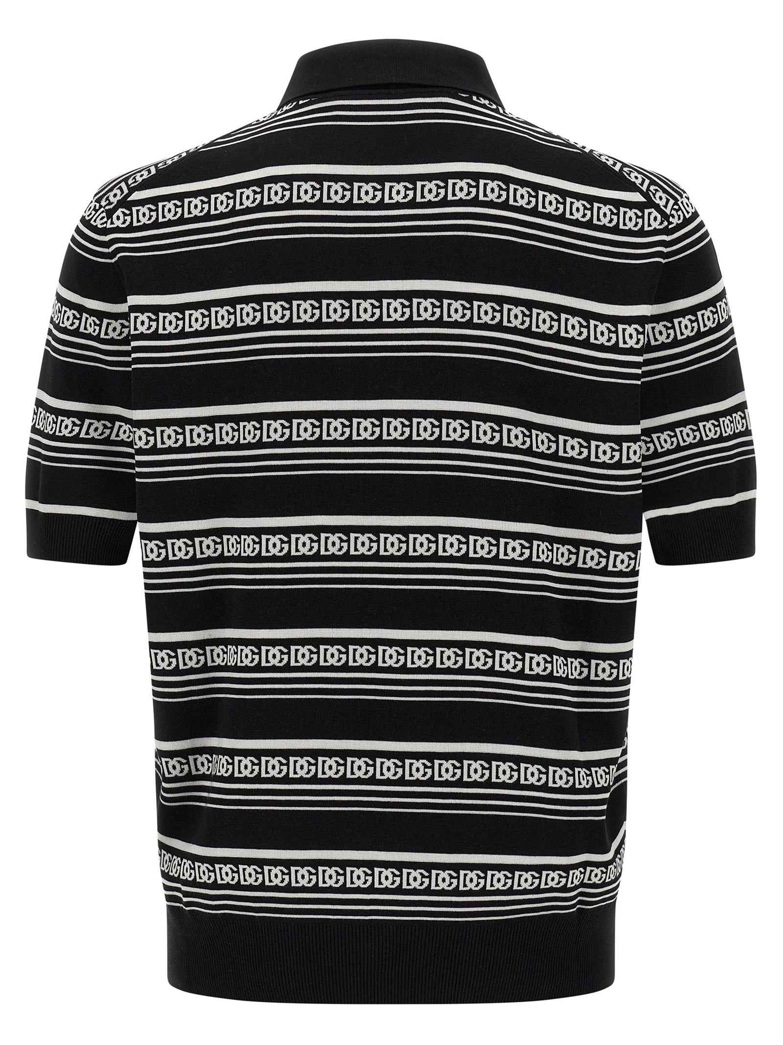 Bicolor Silk Polo Shirt