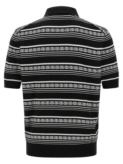 Bicolor Silk Polo Shirt