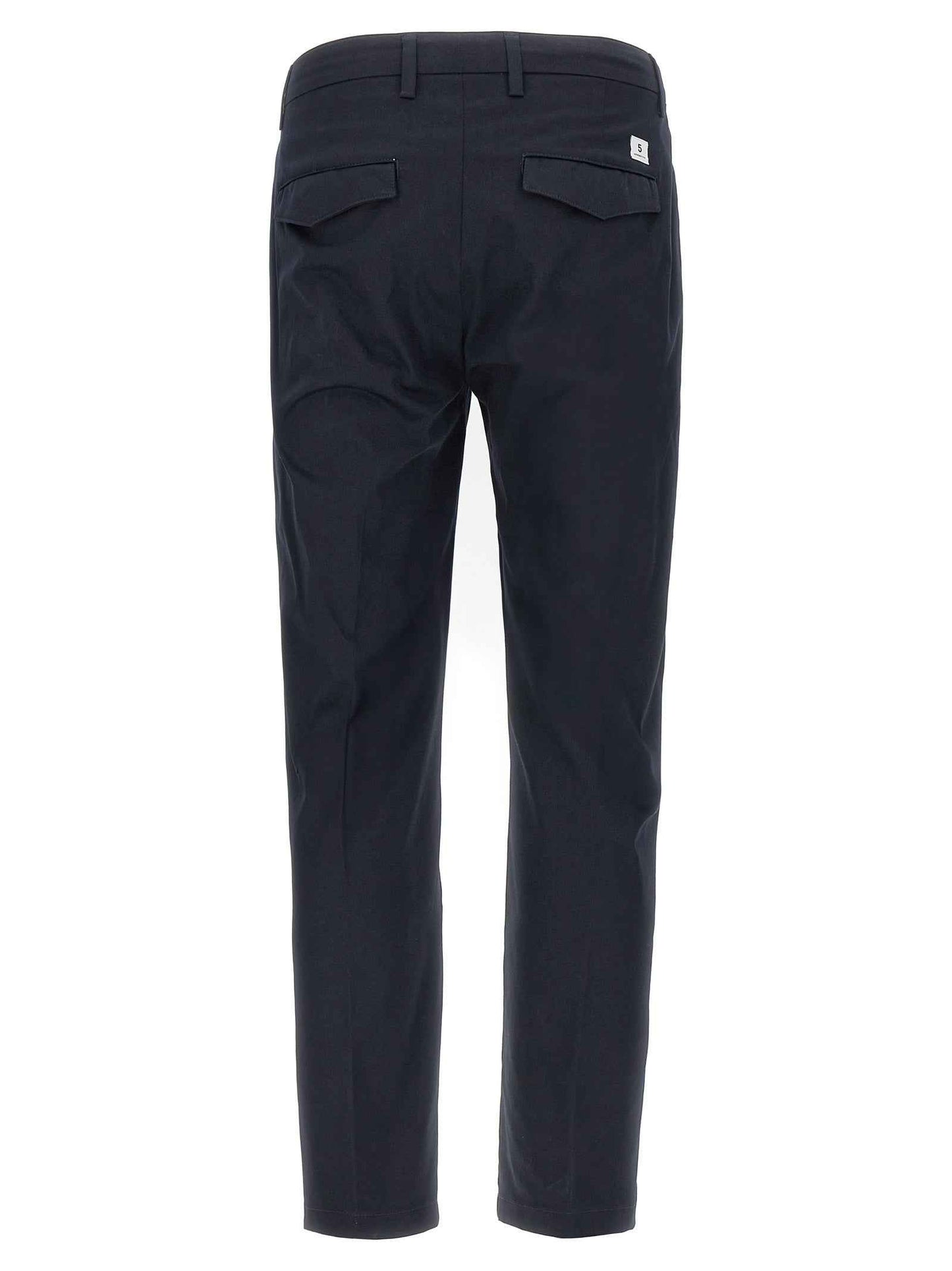 Gray Cotton Cropped Pants