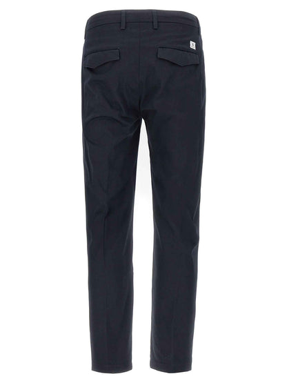 Gray Cotton Cropped Pants