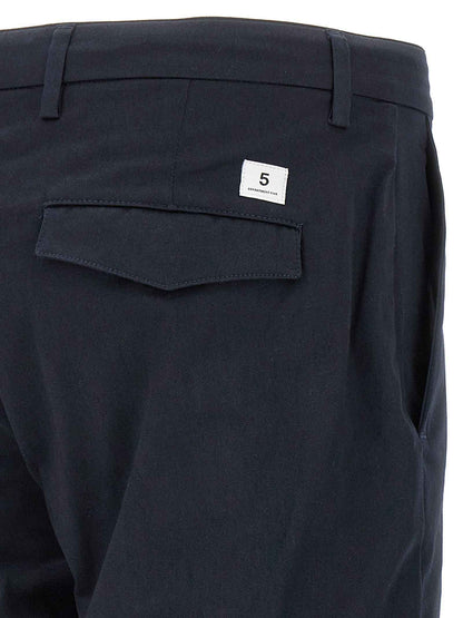 Gray Cotton Cropped Pants