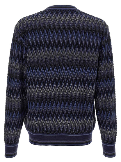 Blue Wool Cardigan