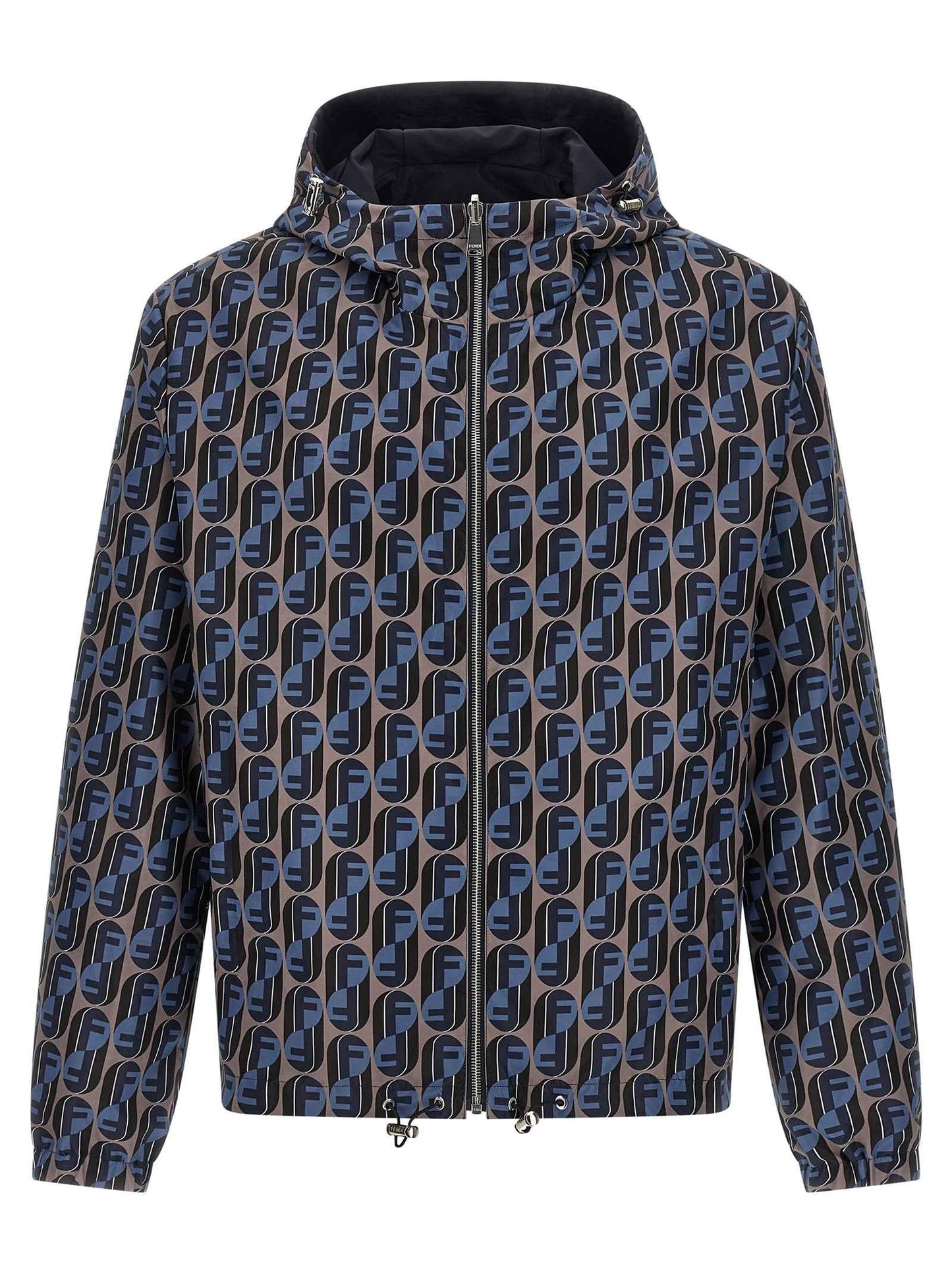 Blue Polyester Shell Jacket