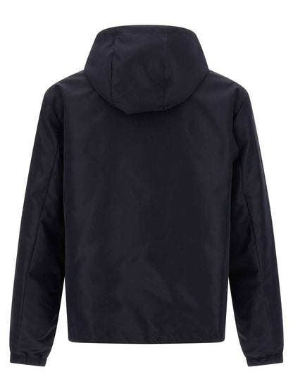 Blue Polyester Shell Jacket