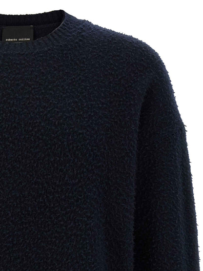 Blue Merino Wool Cardigan