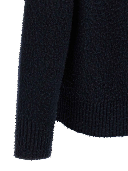 Blue Merino Wool Cardigan