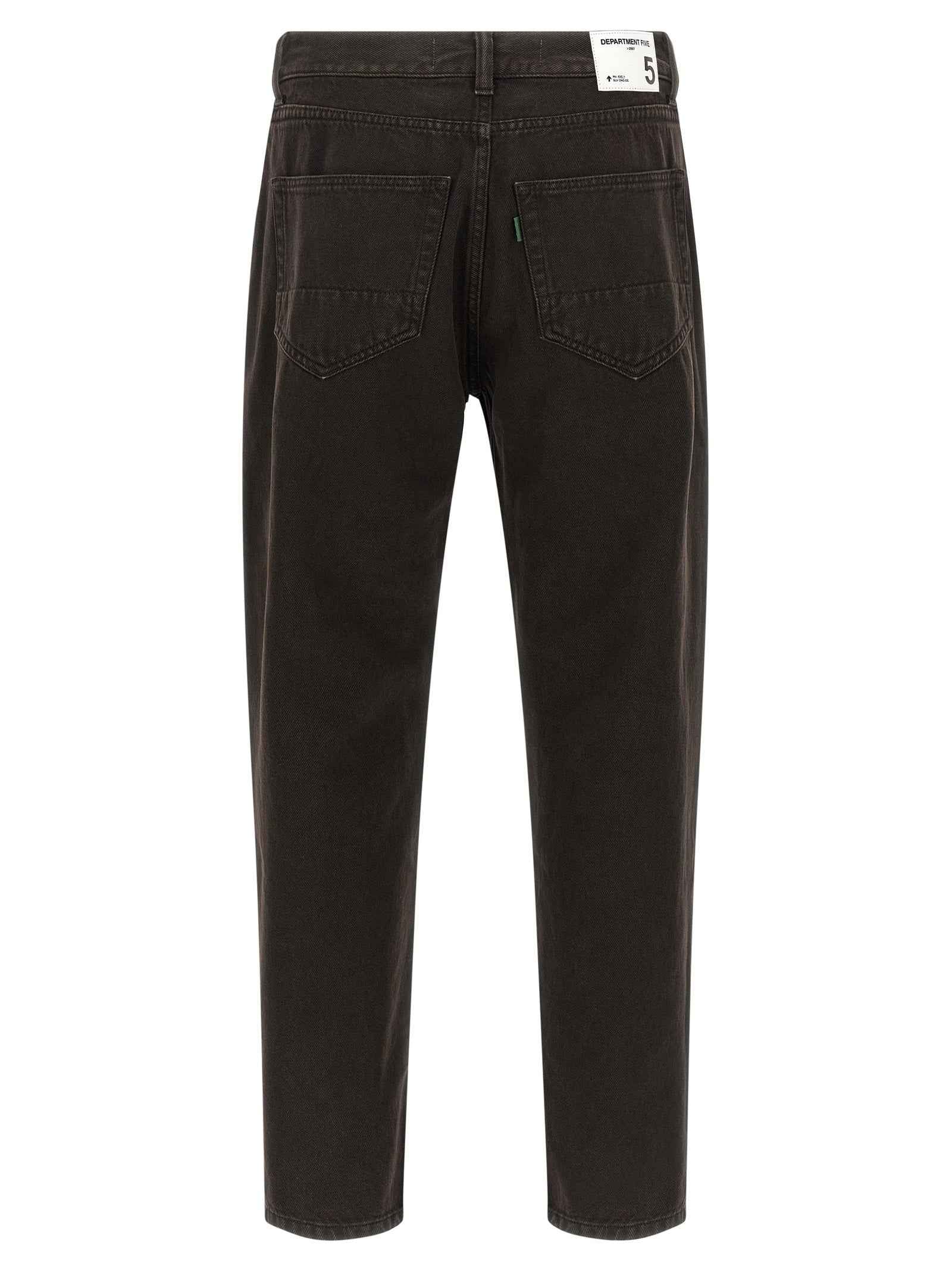 Black Cotton Tapered Jeans