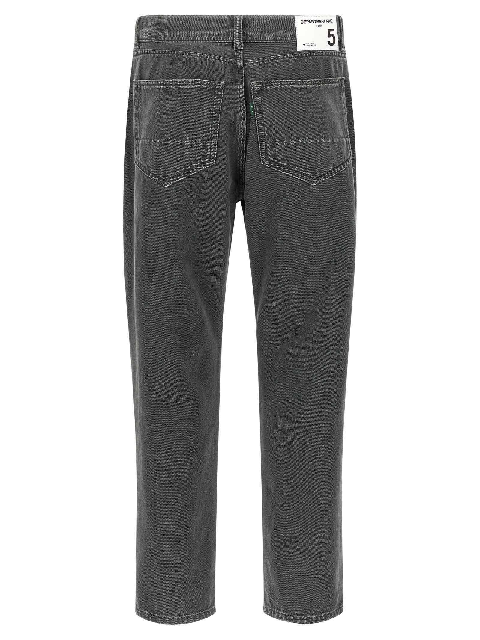 Gray Cotton Cropped Jeans