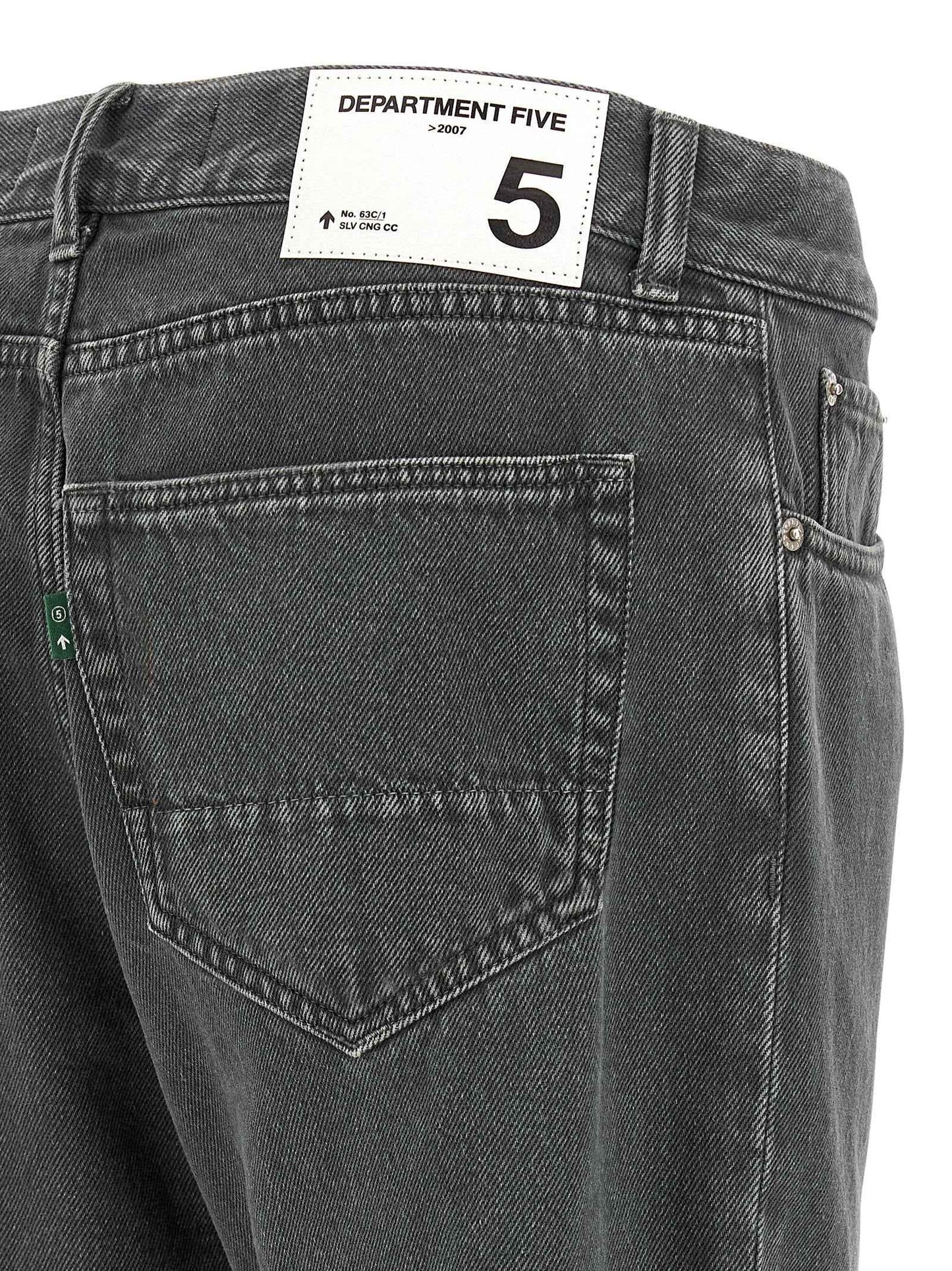 Gray Cotton Cropped Jeans