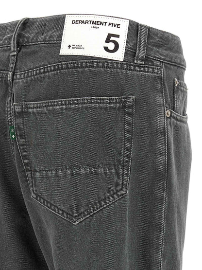 Gray Cotton Cropped Jeans