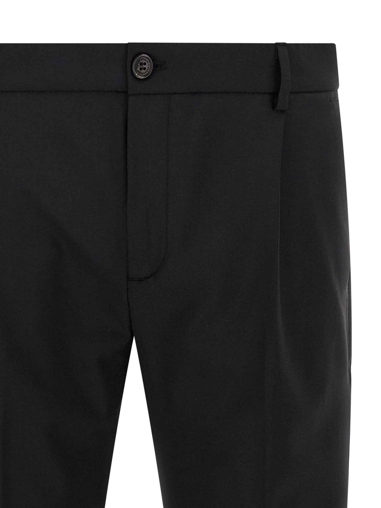 Black Virgin Wool Cropped Pants