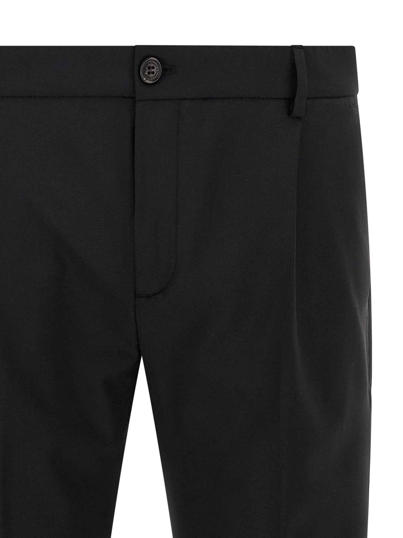 Black Virgin Wool Cropped Pants