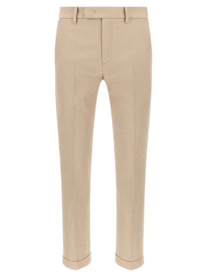 Beige Cotton Chino Pants