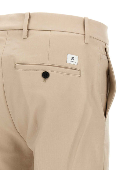 Beige Cotton Chino Pants