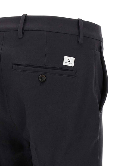 Blue Cotton Chino Pants