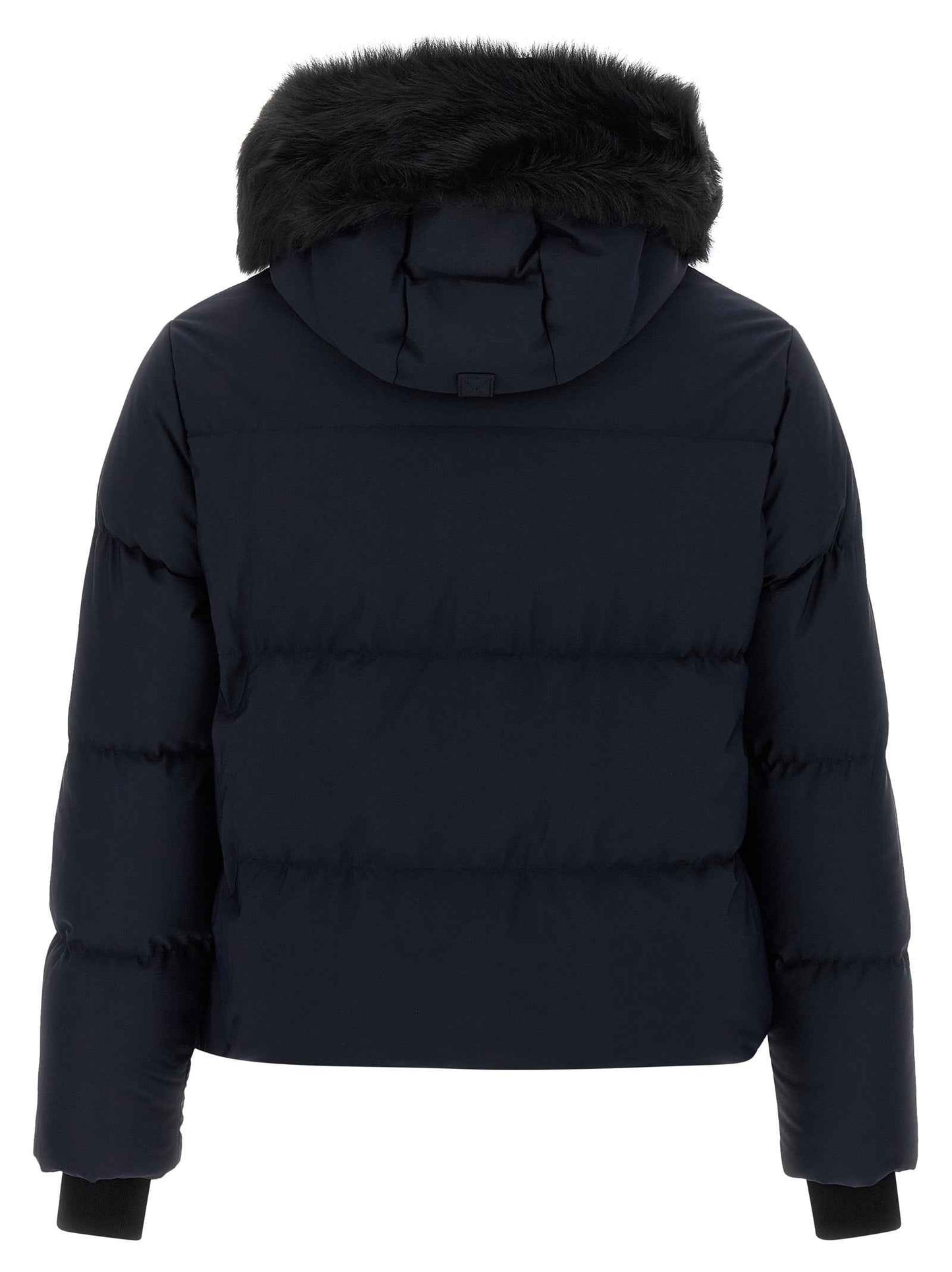 Blue Nylon Full-Length Jacket