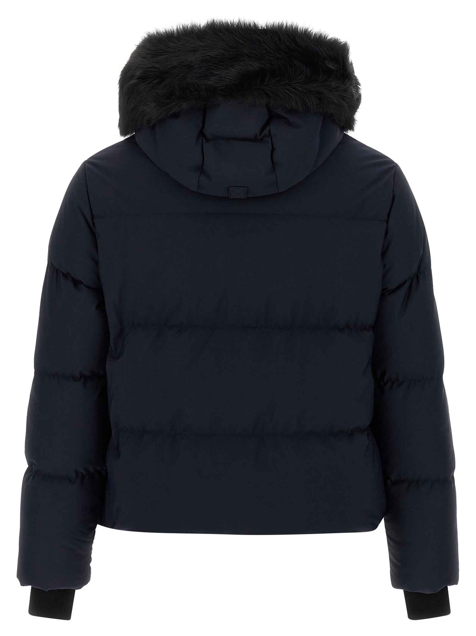 Blue Nylon Full-Length Jacket