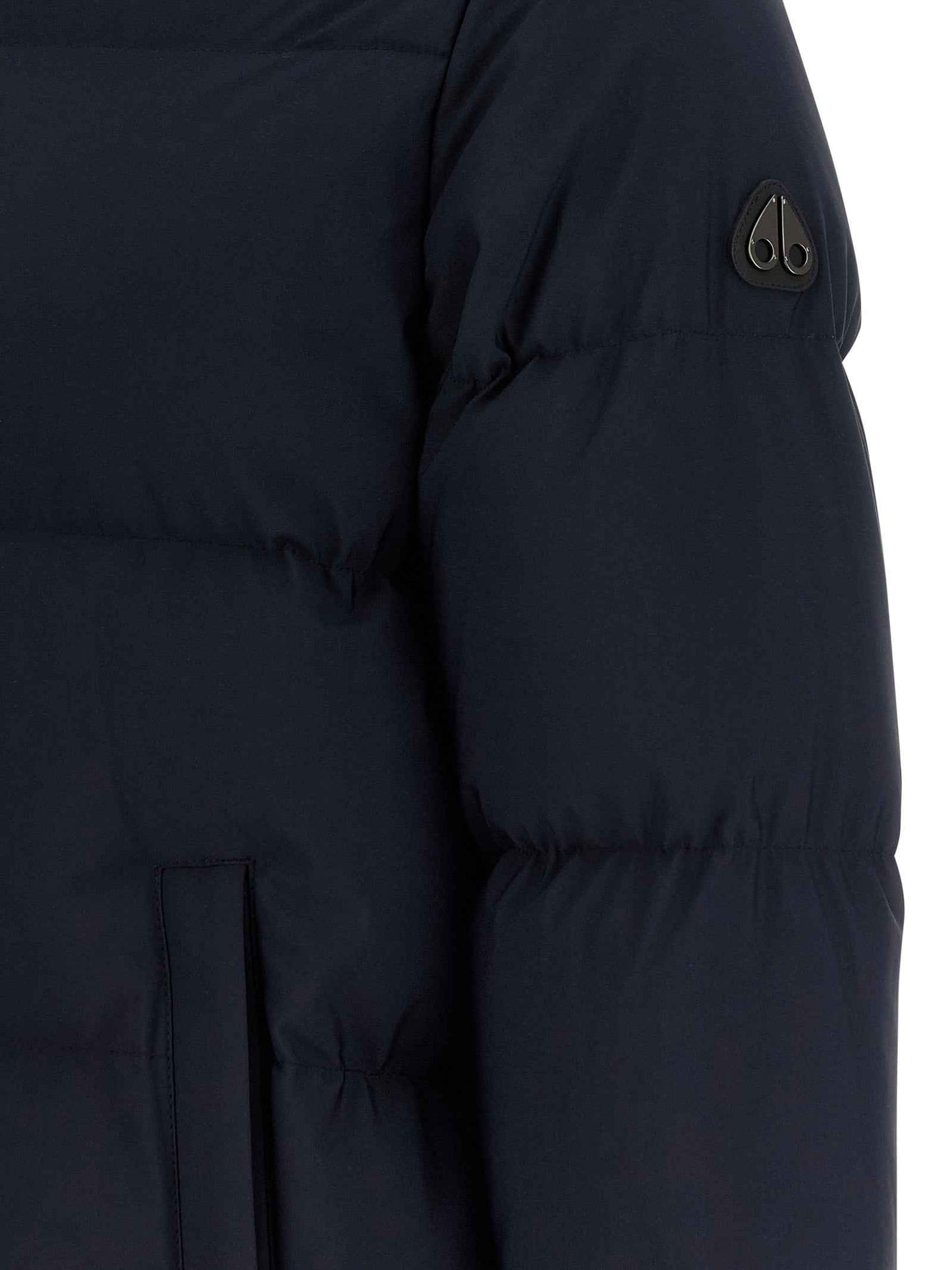 Blue Nylon Full-Length Jacket